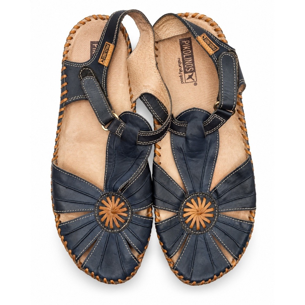 Pikolinos Puerto Vallarta Blue Leather 655 Sandals Size 41 = US 10.5-11